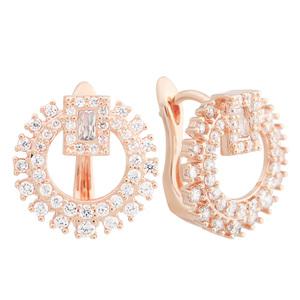 [라울스톤] 14K 골드필드핀 이어링 케이틀린 라운드 화려한 여성 패션 데일리 심플 원