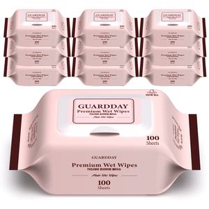 프리미엄 저자극 물티슈 캡형 100매 10팩