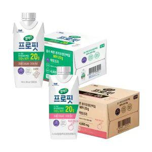 [T감사제] 셀렉스 프로핏 웨이프로틴 초콜릿 330ml, 12개+복숭아 330ml, 12개