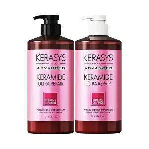[T감사제] 케라마이드 극손상 울트라 리페어 샴푸 1L, 1개+트리트먼트 1L, 1개