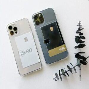 (1플러스1) 아이폰 갤럭시 스마트폰 투명 카드수납 케이스 에어 범퍼 깔끔한 젤리 케이