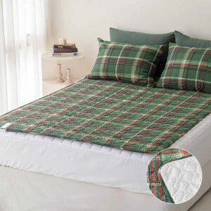 겨울 방한 국산 절전 온도 조절 전기요 전기 장판 카본 탄소 매트 체크 135X180 더블