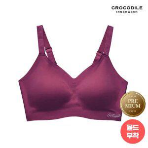 [크로커다일]프리미엄나이론 큰컵 V넥 스트랩 브라 와인베리 CDWBR2O08T