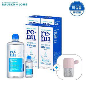 [공식] 바슈롬 리뉴 후레쉬 렌즈세척액 500ml x4개 (+120ml +선인장 렌즈세척기)
