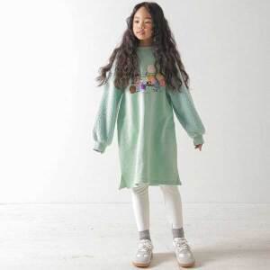 [아이러브제이] P. 피너츠 퍼 배색 원피스 JUWOP08