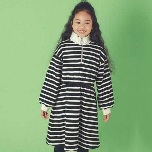 [아이러브제이] B. 지퍼 스트라이프 원피스 JUWOP07