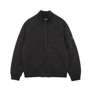 남성) 시보리 하이넥 중경량 다운 점퍼_AM4WWW702-BK