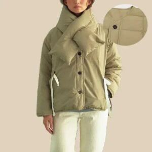 여성) 목도리셋트 리버시블 퀼팅 다운 점퍼_AL4WWW855-LK