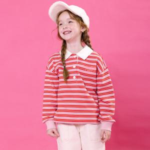 [아이러브제이] 오선샤인 스트라이프 카라 티 JWWTO55