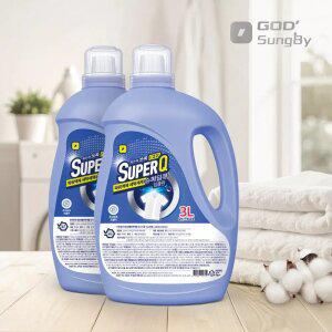 슈퍼딥큐 액체세탁세제 3L 2개입 액체형 대용량 드럼용 일반용 통돌이 세탁기