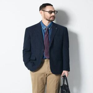 [STCO] MARLANE 헤링본 WOOL 70% 자켓 네이비 (릴렉스핏)-SJAUD93NSN