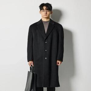 [STCO] 싱글 체스터 맥시 롱 코트 블랙 (OVER)-SCTUD71OSB