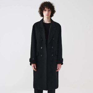 [STCO]더블 브레스티드 코트_블랙 (오버핏)-SCTUD73OSB