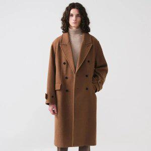 [STCO]더블 브레스티드 코트_브라운 (오버핏)-SCTUD74OSH