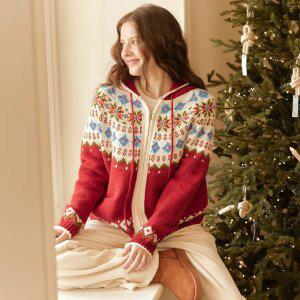 [T감사제]비키~플로럴 후드 집업 니트 가디건 (TLCCZ2994)