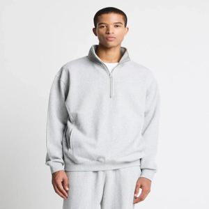 [CODIGALLERY]베이직 반집업 스웻셔츠_그레이 (세미오버핏)-CTSVC32NSG