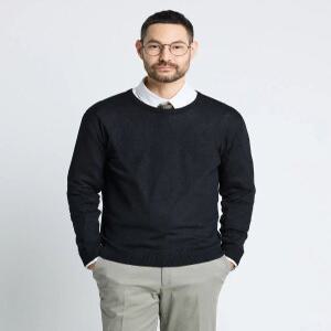 [STCO] [BLACK LABEL] 젠틀맨 울혼방 니트 블랙-SKTUZ01NSB