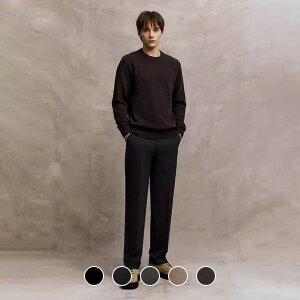 114915 브러시드 테이퍼드 히든밴딩 슬랙스