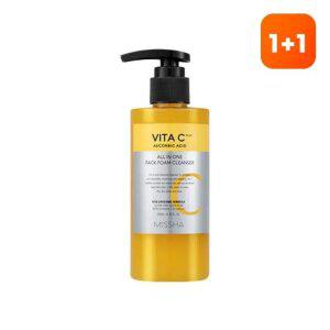 [1+1][미샤] 비타씨플러스 올인원 팩 폼 클렌저 200ml