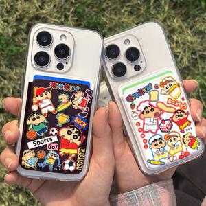 귀여운 짱구 캐릭터 맥세이프 카드지갑 짱구 스티커 디자인 / 갤럭시 아이폰 핸드폰 스