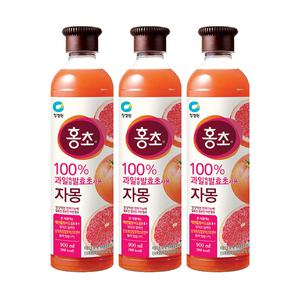 청정원 홍초 자몽 900ml, 3개