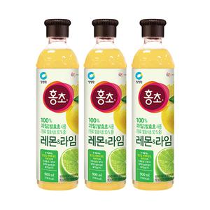 청정원 홍초레몬&라임(기능성) 900ml, 3개