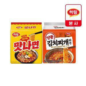 [하림] 맛나면/양푼김치찌개 라면 8+8개 골라담기