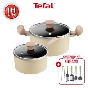 [테팔] 데이지 인덕션 냄비 2종 (편18+양수24) +에센셜 조리도구 랜덤 1개