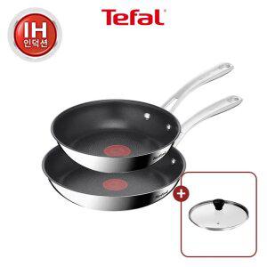 [테팔] 퍼펙트 레지스트 티타늄3X 프라이팬 2종(팬20+팬24)+레온 유리뚜껑24