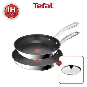 [테팔] 퍼펙트 레지스트 티타늄3X 프라이팬 2종(팬24+팬28)+레온 유리뚜껑24