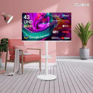 무빙큐빅스 화이트에디션 43인치 QLED 4K UHD 삼탠바이미 퍼스트셋트 이동식스마트TV