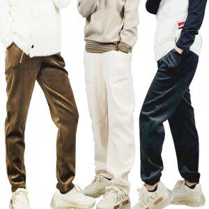 제니유 여성 겨울 기모 벨벳 코듀로이 골덴 바지 조거 팬츠