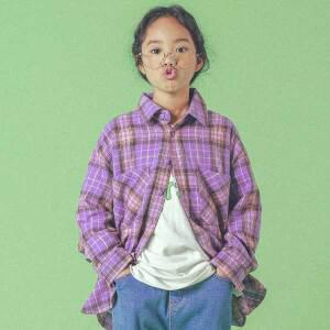 [아이러브제이] B. 퍼플 오버사이즈 셔츠 JUWTO54