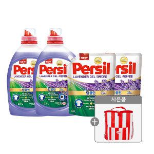 퍼실 라벤더 드럼/일반 겸용 액체세제, 2.7L, 2개 + 리필, 1.8L, 2개 + 증정(헨켈 쿨러