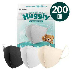 [200매] 허글리 데일리핏 KF94 새부리형 컬러 마스크