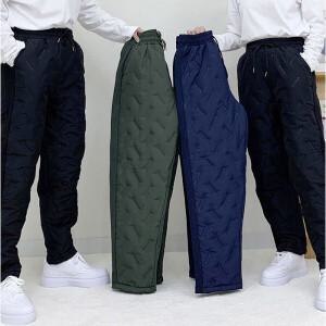 트렌디 사이드 밴딩 베이직 패딩 팬츠 남녀공용 조거 일자 데일리 방한 트레이닝 바지