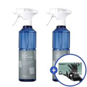 [내일도착]불스원 크리스탈 철분제거제 500ml 2개입+(세차 전용 니트릴 장갑 10매 증정