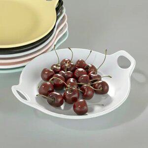 칠린 멜라민 원형 핸들 접시(소형) 과일 디저트 시리얼 샐러드 어린이용 캠핑용 식기