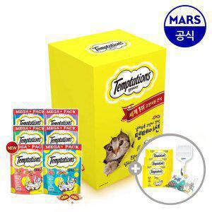 [11번가 단독] 템테이션 메가팩 5개 골라담기+고양이삽+캣닢쿠션+템테이션12gx3개