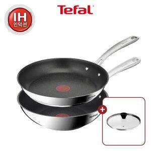 [테팔] 퍼펙트 레지스트 티타늄3X 프라이팬 2종(팬28+웍28)+레온 유리뚜껑28