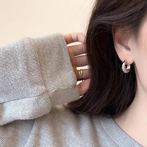 아르니 베이직 물방울 원터치링 귀걸이 실버 은침 은 귀걸이 펄 여성 한쌍 e011