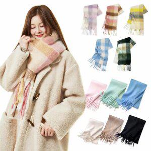 최대 70%) 25FW 니트 머플러 체크/무지 목도리 패딩 쁘띠 머플러 외 기모 스타킹 레그