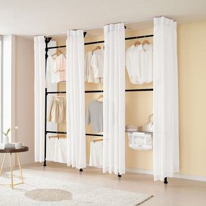 이지온 우먼스 EWB-S419W 드레스룸 시스템 폭조절 선반 커튼 행거