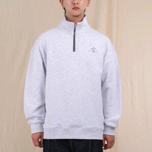 엘라모 쭈리 반집업 카라 오버핏 맨투맨