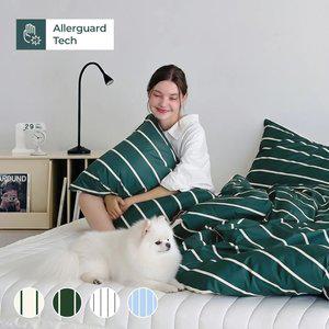 슬립웰 알러가드 스트라이프 먼지없는 차렵이불 침구세트 4colors (SS/Q/K)