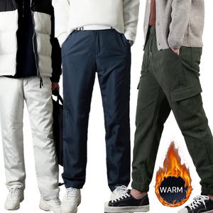 남성 패딩 바지 골프 겨울 융털 남자 슬랙스 와이드 조거 면 골덴 코듀로이 모직 카고 정장바지 트레이닝 빅사이즈 스판 밴딩