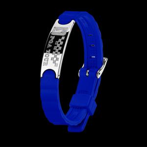 게르마늄 건강팔찌 스포츠 (블루/실버)-골프 실리콘팔찌