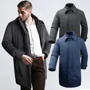 쟌피엘 오리털 트렌치 패딩코트 남자덕다운 겨울점퍼