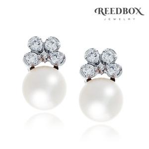 단아한 꽃잎 담수진주 귀걸이(귀찌가능)