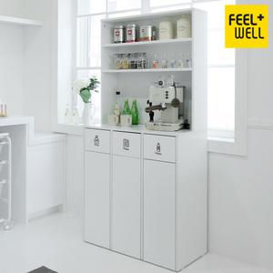 무노 3칸 분리수거함 다용도 상부수납장세트 DVX ST9656